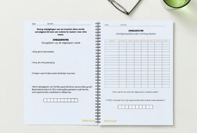 zondagsroutine van ebook dreamlife journal 2025